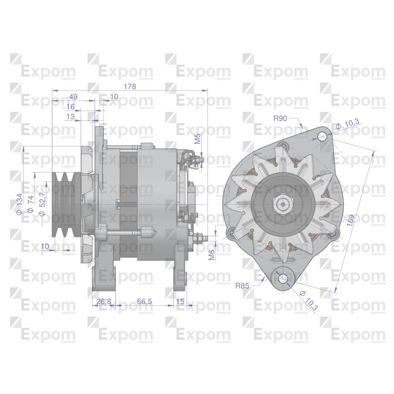 Alternator 2-paski 80642385 C-385 Nowy Typ EXPOM KWIDZYN eu-347885782