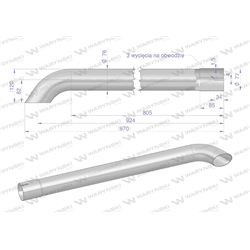 Rura wylotowa do tłumika A184475 inox WARYŃSKI-347470914