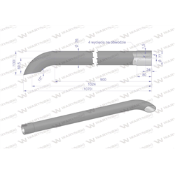 Tłumik rura IH189049 Case WARYŃSKI-347463433