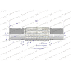 Łącznik elastyczny tłumika AL155806 John Deere WARYŃSKI-347891747