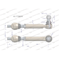 Drążek kierowniczy lewy 395mm AL177980 WARYŃSKI-347884176