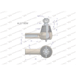 Przegub kierowniczy 88mm - 1/2" AL37193 WARYŃSKI-347884167