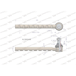 Przegub kierowniczy 240mm AL39019 WARYŃSKI-347451367