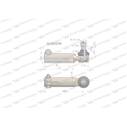 Przegub kierowniczy 148mm- M1 1/8-12 AL39020 WARYŃSKI-347448781