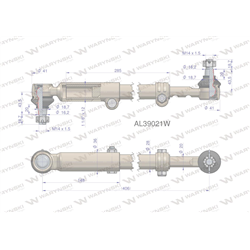 Drążek kierowniczy 406mm AL39021 WARYŃSKI-347456294