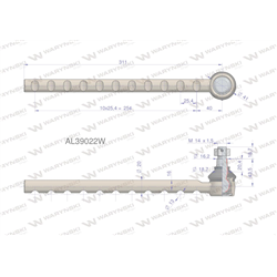 Przegub kierowniczy 311mm AL39022 WARYŃSKI-347884442