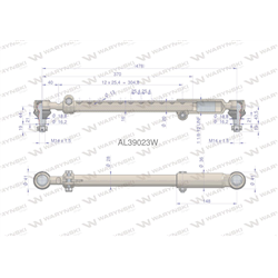 Drążek kierowniczy 478mm AL39023 WARYŃSKI-347884142