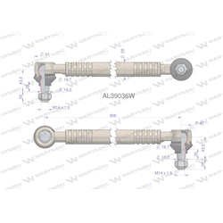 Drążek kierowniczy 908mm AL39036 WARYŃSKI-347884530