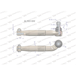 Przegub kierowniczy prawy 310mm - M24x1,5 AL39318 WARYŃSKI-347456302