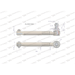 Przegub kierowniczy 284mm- M18x1,5 AL39319 WARYŃSKI-347879689