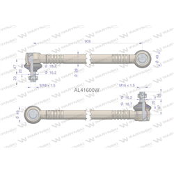 Drążek kierowniczy 908mm AL41600 WARYŃSKI-347456021