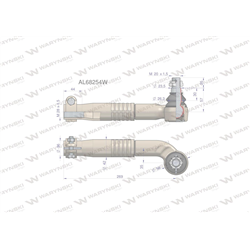 Przegub kierowniczy lewy 269mm- M28x1,5 AL68254 WARYŃSKI-347877160