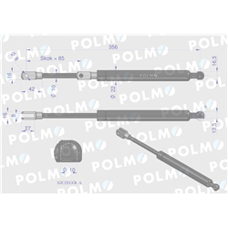 Siłownik podnoszenia maski John Deere AL77767 POLMO-347902786