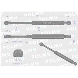 Siłownik drzwi John Deere AL78435 POLMO-347474443