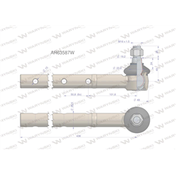 Przegub kierowniczy 438mm AR63587 WARYŃSKI-347456088