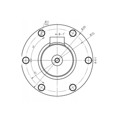 Cylinder hydrauliczny, siłownik, cyklop obrotu CJ5 z kołnierzem Kraj-347446034