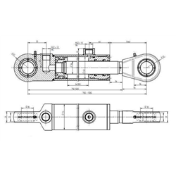 Cylinder hydrauliczny CJ2F-63/36-500Z (dwustronny) do Ładowacz TUR Kraj-347878869