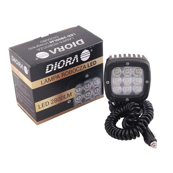 Lampa robocza aluminiowa 9-diodowa 2800Lm mocowanie magnes DIO008 LED DIORA-347453832
