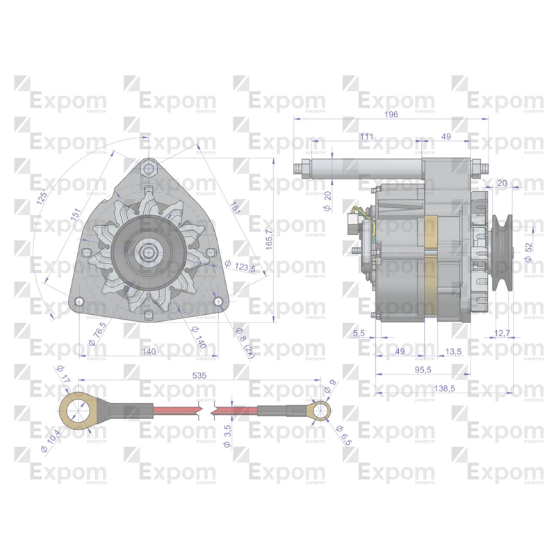 Alternator kompletny C-330 EXPOM KWIDZYN eu-347887376