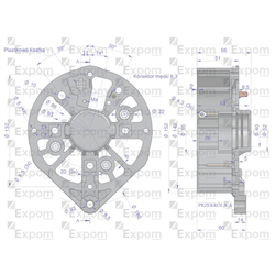 Tarcza pokrywa tylna alternatora EX257000 A120 Bizon EXPOM KWIDZYN eu-347887419