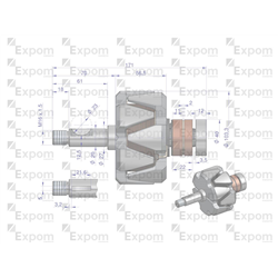 Wirnik alternatora EX257000 A120 Bizon NOWY TYP EXPOM KWIDZYN eu-347887411