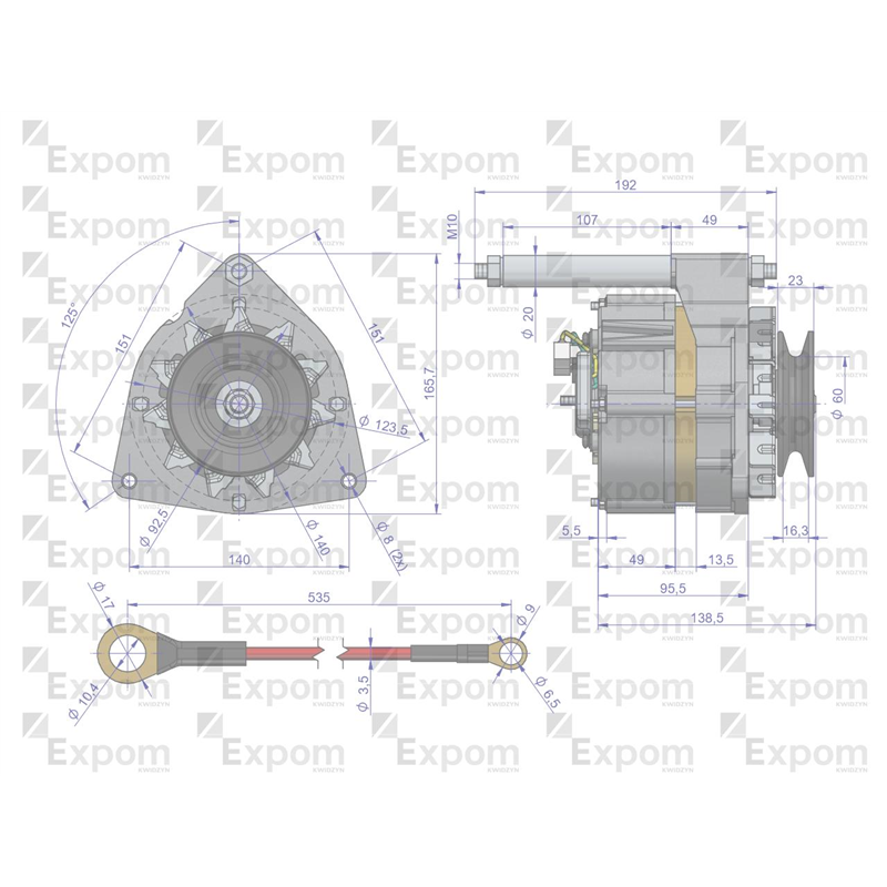 Alternator kompletny C-360 EXPOM EXPOM KWIDZYN eu-347459066
