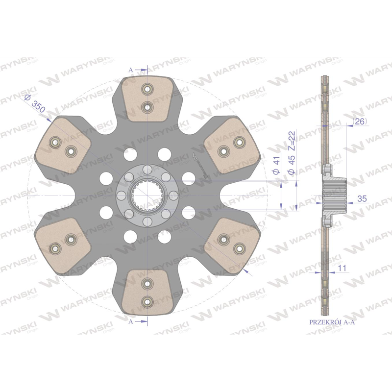 Tarcza sprzęgła Ceramiczna FENDT Waryński-347471864