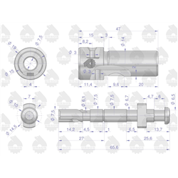 Element tłoczący pompy wtryskowej  132x58x92 C-330 FPE17A-7.5 ORYGINAŁ URSUS-347887831
