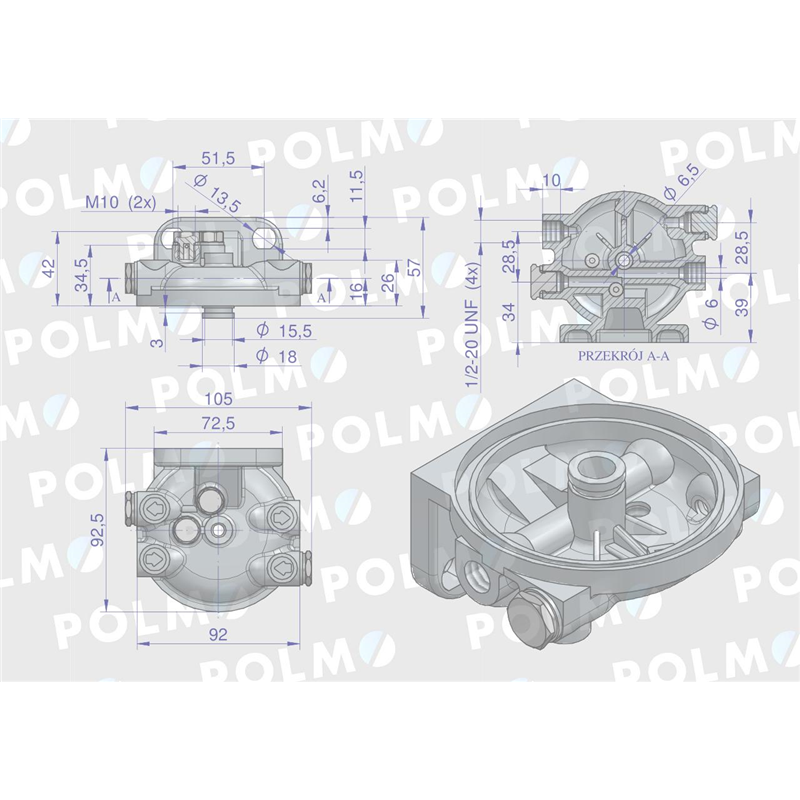 Pokrywa filtra paliwa MF3 ORYGINAŁ URSUS-347452005