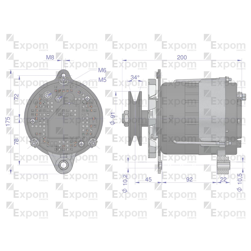 Alternator T-25 50A EXPOM KWIDZYN eu-347471982