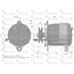 Alternator MTZ 72A Z PRZEWODEM EXPOM KWIDZYN eu-347900349