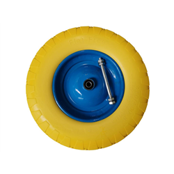 Koło do taczki elastyczne pełne 4.00-8 plus oś 12mm-347442711