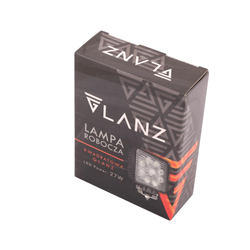 Lampa robocza kwadratowa 27W 9 LED GLANZ-347458319