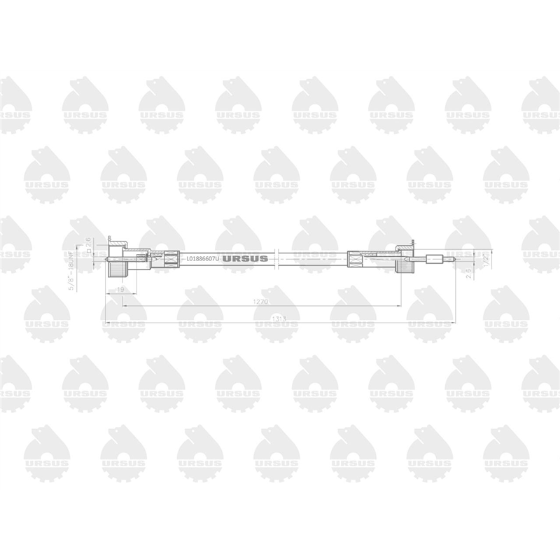 Linka - Licznika MTG (motogodzin) L-1270mm 1876289M92 4514 4512 MF ORYGINAŁ URSUS-347457144