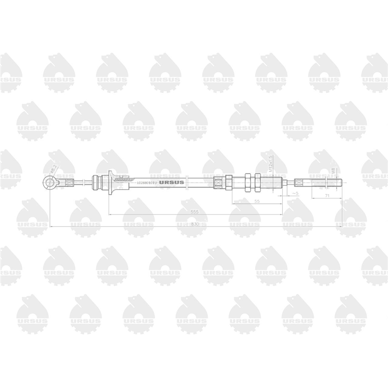 Linka - Hamulec L-830mm C-330M ORYGINAŁ URSUS-347457125
