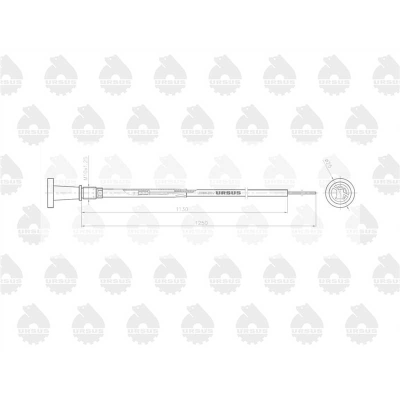 Linka - Gaszenie silnika L-1250mm C-360 3P ORYGINAŁ URSUS-347885407