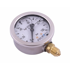 Manometr glicerynowy M63 0-100 bar dolne przyłącze G1/4" POLMO-347879047