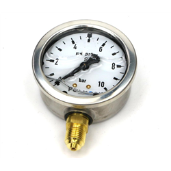 Manometr glicerynowy M63 0-10 bar dolne przyłącze G1/4" POLMO-347879037