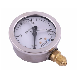 Manometr glicerynowy M63 0-16 bar dolne przyłącze G1/4" POLMO-347879039
