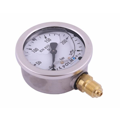 Manometr glicerynowy M63 0-250 bar dolne przyłącze G1/4" POLMO-347879051