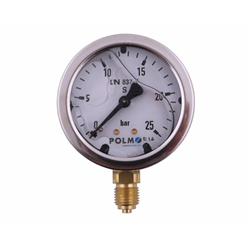 Manometr glicerynowy M63 0-25 bar dolne przyłącze G1/4" POLMO-347450717