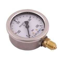 Manometr glicerynowy M63 0-400 bar dolne przyłącze G1/4" POLMO-347450730