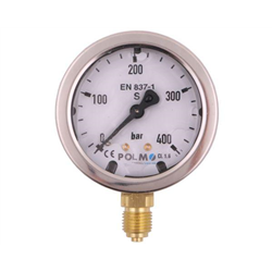 Manometr glicerynowy M63 0-400 bar dolne przyłącze G1/4" POLMO-347879056