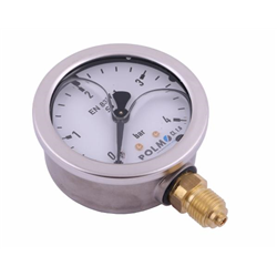 Manometr glicerynowy M63 0-4 bar dolne przyłącze G1/4" POLMO-347879033