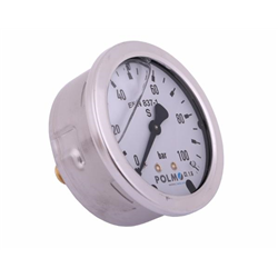 Manometr glicerynowy M63 0-100 bar tylne przyłącze G1/4" POLMO-347879075