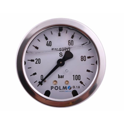 Manometr glicerynowy M63 0-100 bar tylne przyłącze G1/4" POLMO-347450751
