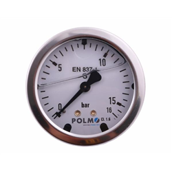 Manometr glicerynowy M63 0-16 bar tylne przyłącze G1/4" POLMO-347450743