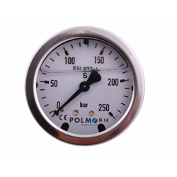 Manometr glicerynowy M63 0-250 bar tylne przyłącze G1/4" POLMO-347879080