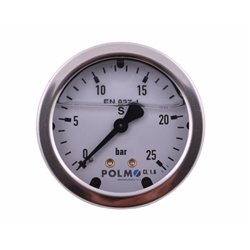 Manometr glicerynowy M63 0-25 bar tylne przyłącze G1/4" POLMO-347450745