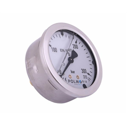 Manometr glicerynowy M63 0-315 bar tylne przyłącze G1/4" POLMO-347450672